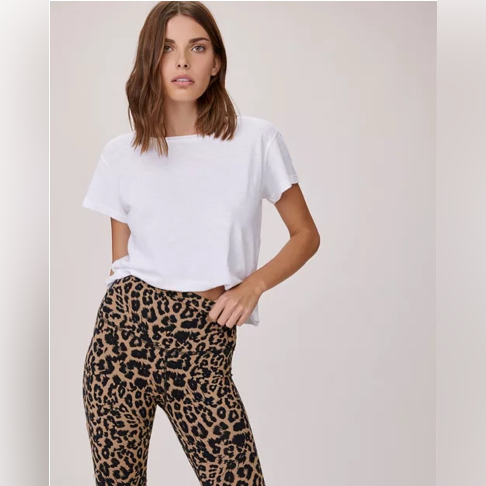 LNA Leopard Print Bike Shorts